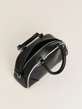 Reformation Claudia Mini Bag black/white trim. NWT